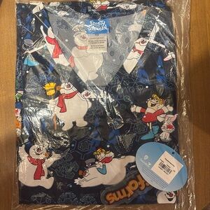 Frosty/ winter Scrub top size XS